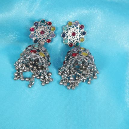 Prism-Stud Bell Jhumkas