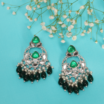 Antique Statement Jhumka & Dangler Earrings | Oxidized Silver Look Collection